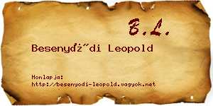 Besenyődi Leopold névjegykártya